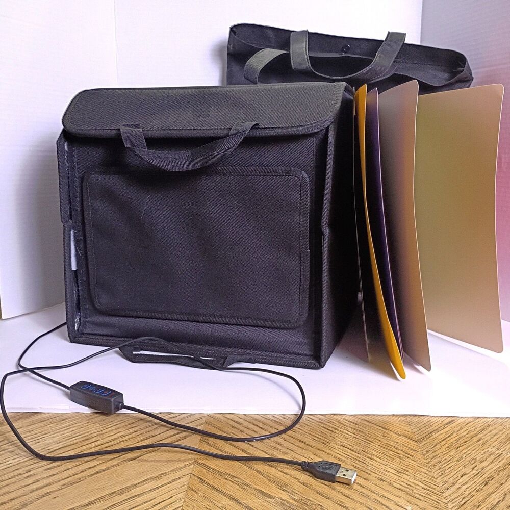 Glendan Light Box Photography 12"x12" Portable Photo Box Shooting Tent Kit